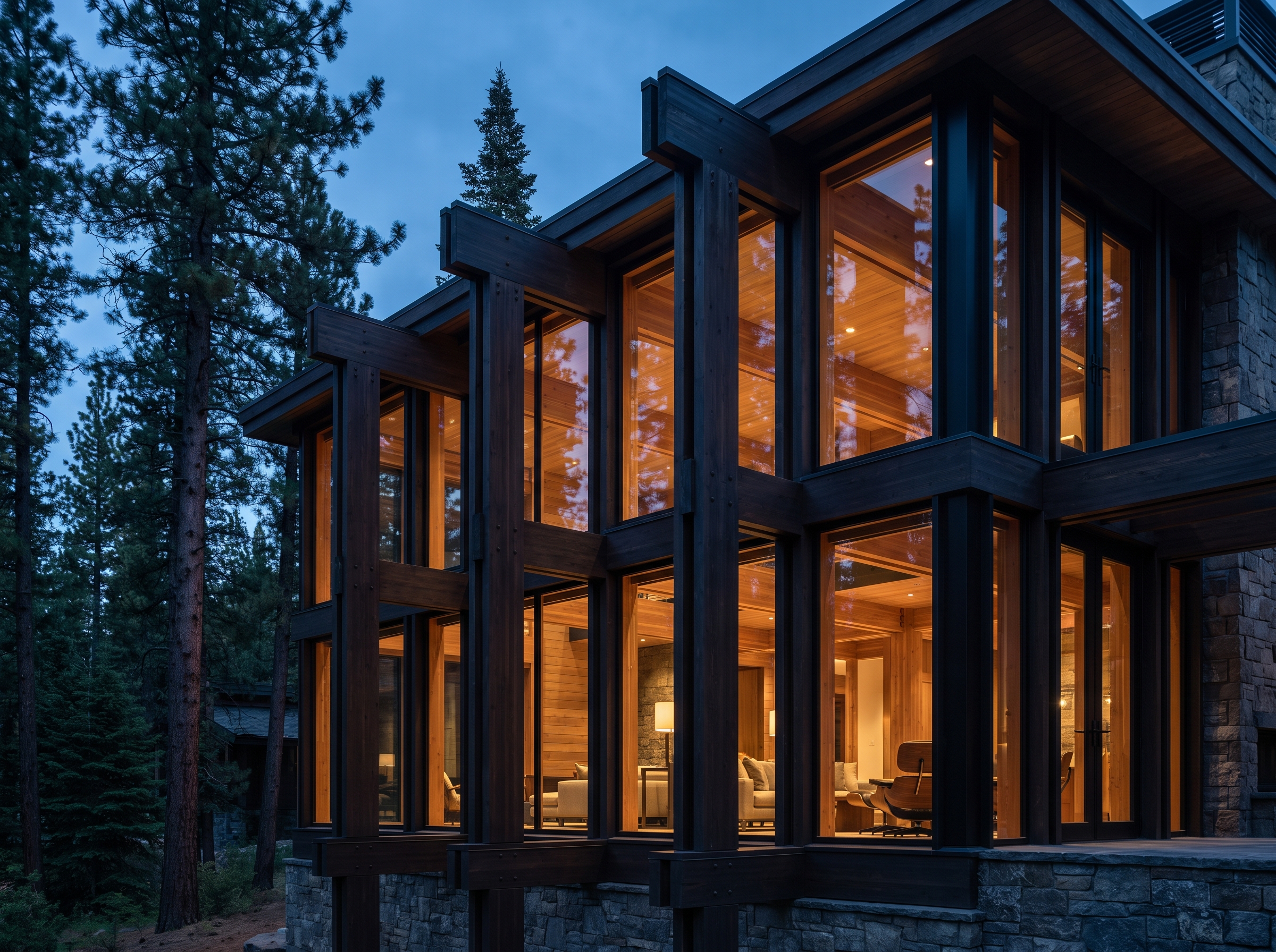 Строительство премиального дома из бруса Резиденция Завет